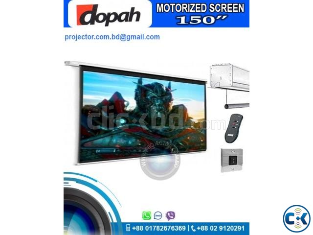 150 Inch Electric Motorized Projector Screen large image 0