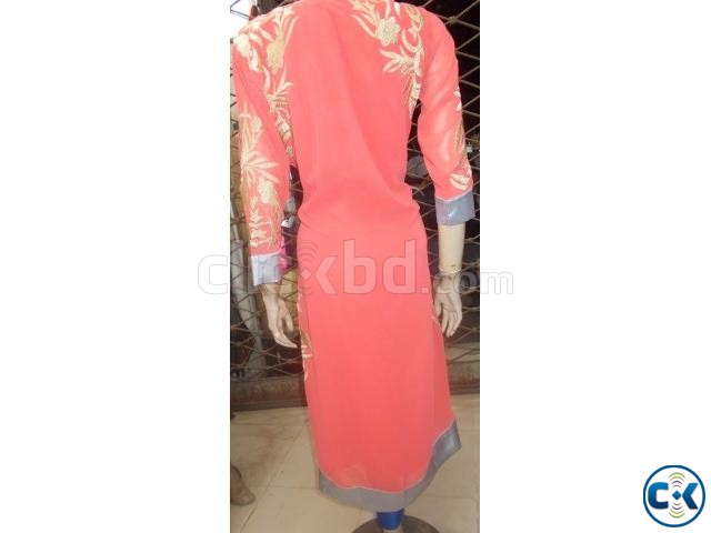 Pink and Golden Kurti for Women large image 0