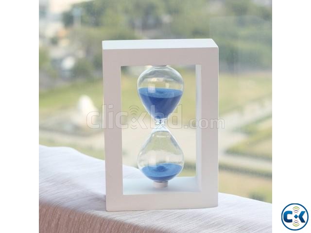 White Wooden Sand Timer Hourglass Sand Clock Timer gift large image 0