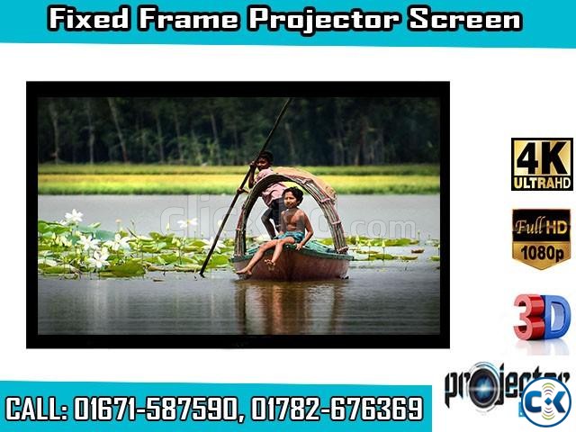 119-inch 16 9 4K Home Theater Fixed Frame Projector Screen large image 0