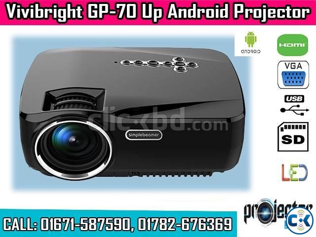 Vivibright GP70-UP 1200 Lumen Android WiFi TV Projector large image 0