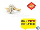 Diamond With Gold Ring 40 OFF