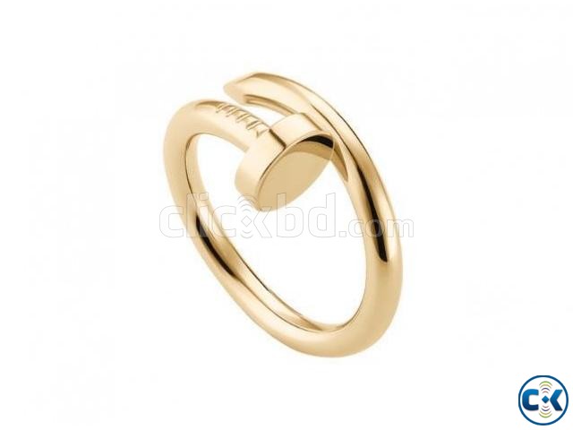 Gold Plated Finger Ring for Men - Golden large image 0