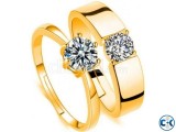 Gold Plated Finger Ring Couple