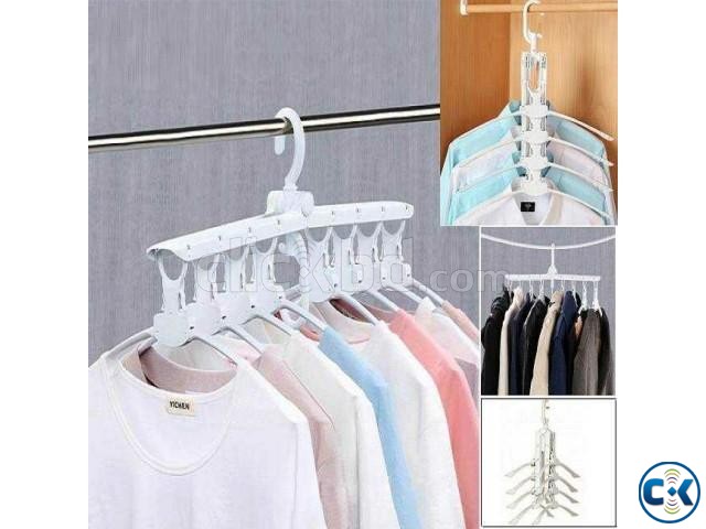 Magic 8 In 1 Multifunctional Foldable Cloth Hanger large image 0