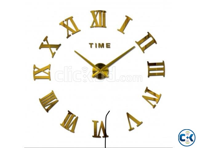 Very Gorgeous GOLDEN Mirror Fasion Big Wall clock large image 0