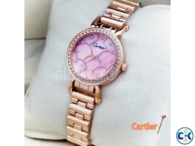 Cartier Pink Womens Wrist Watch large image 0