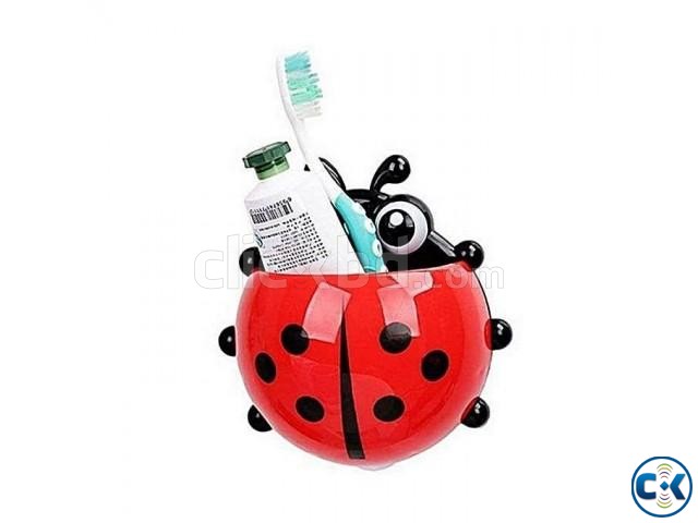 Plastic Toothbrush Holder - Red and Black large image 0