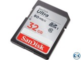 SanDisk 32GB Ultra Class 10 SDHC UHS-I Memory Card Up to 80M