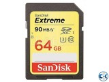 SanDisk Extreme 64GB SDXC UHS-I Card 90MB s