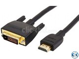 HDMI Input to DVI Output Not VGA Adapter Cable 6 Feet Bl