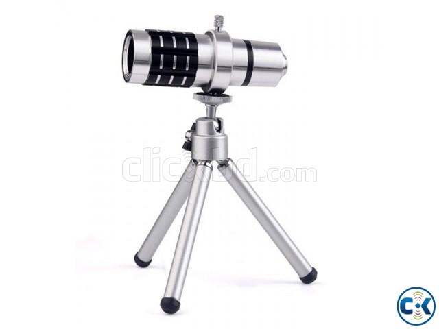 12x Zoom Mobile Camera Lens With Adjustable Tripod large image 0