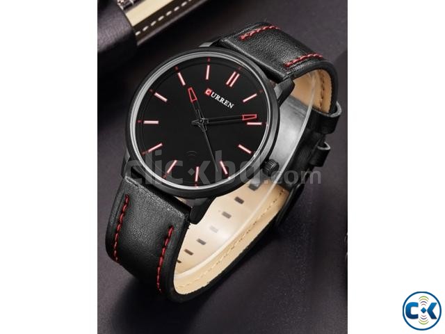 CURREN 8233 Watches Fashion Men Leather Strap Quartz Watch B large image 0