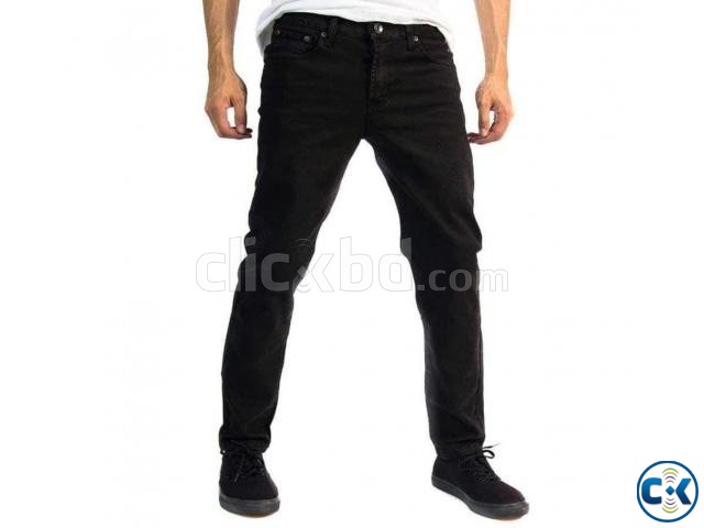 Solid Black Denim Jeans Pant for Men large image 0