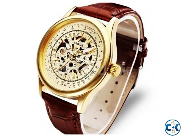 Sewor Skeleton Watch Automatic or without Battery Wrist Wat large image 0