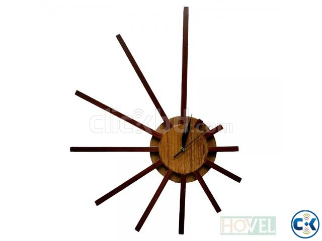 Stick Hour Wooden Wall Clock large image 0