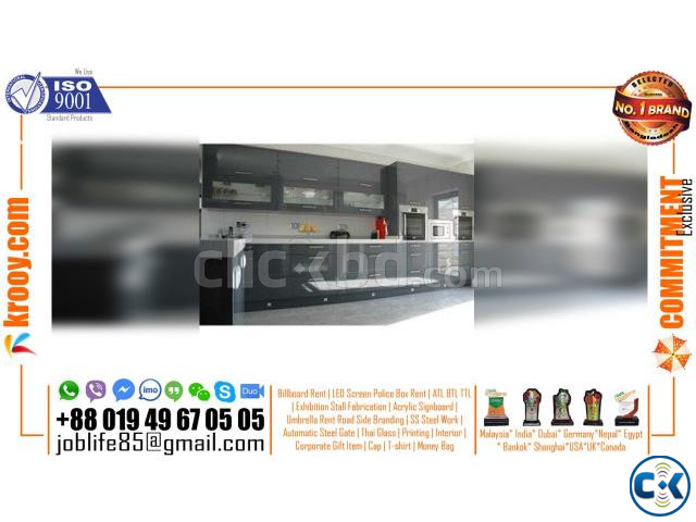 Kitchen Wall Cabinet False Ceiling TV wall 3D Modeling large image 4