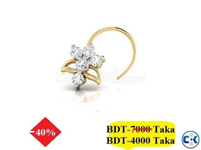 DIAMOND WITH GOLD NOSE PIN 40 OFF large image 0