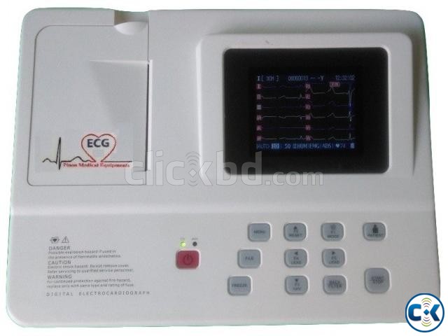 ECG Machine 3-Channel Color LCD Screen Auto Report large image 0