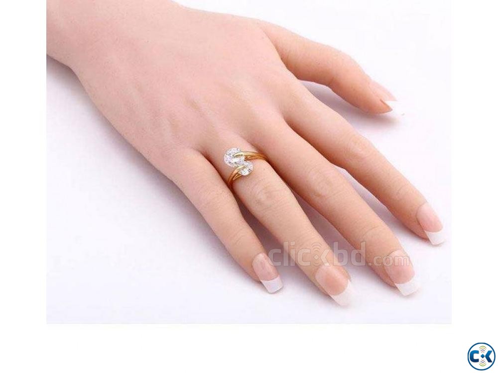 Rose Gold Plated hion Design Twin finger Ring large image 0