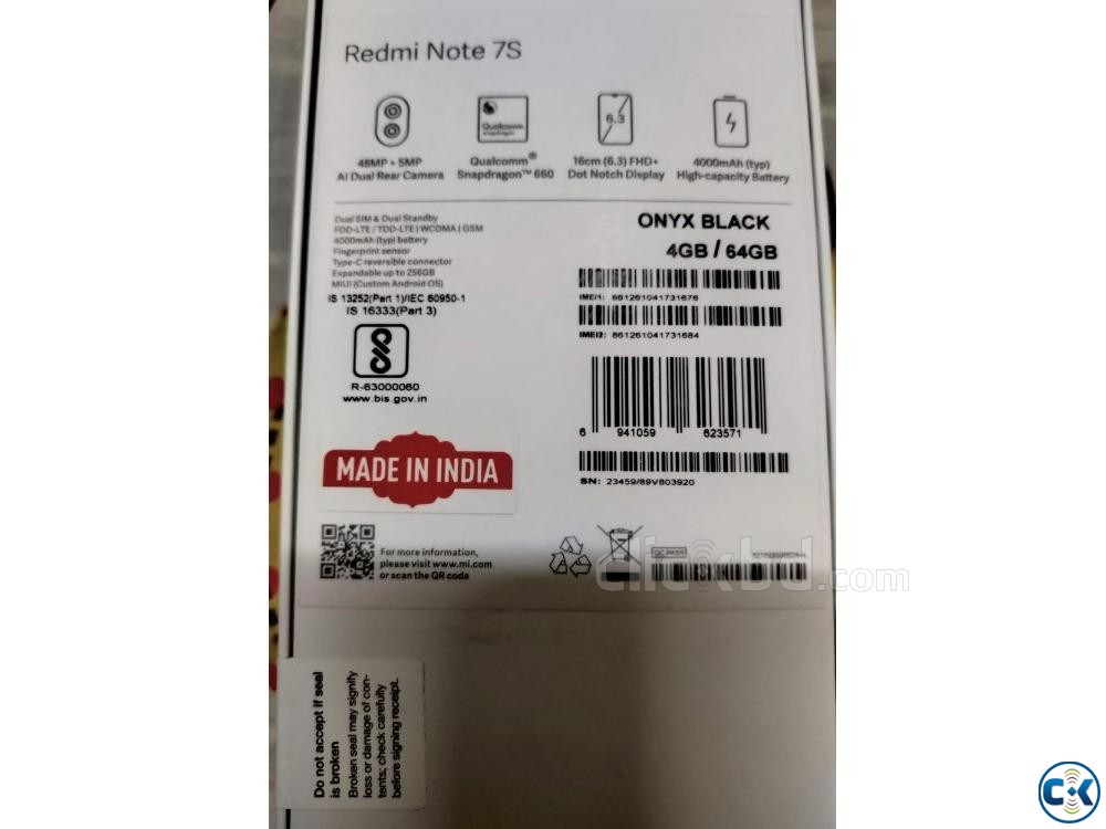 Official Xiaomi Redmi Note 7S Sealed  large image 0