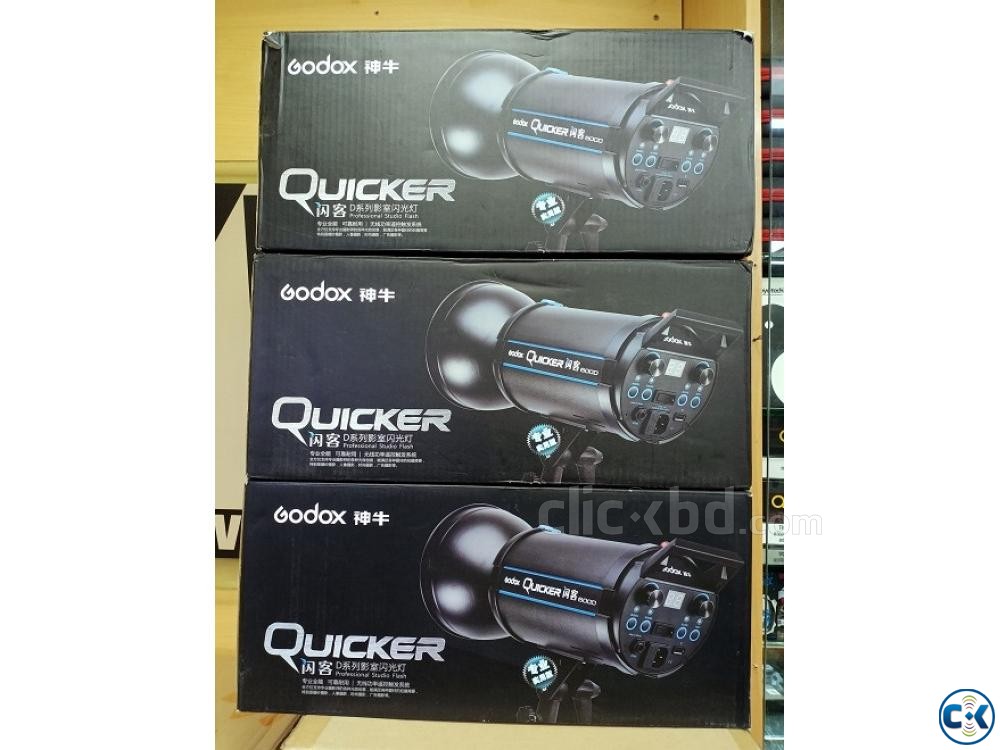 Godox Quicker 400D Studio Strobe 3pcs Light Setup - Black large image 0