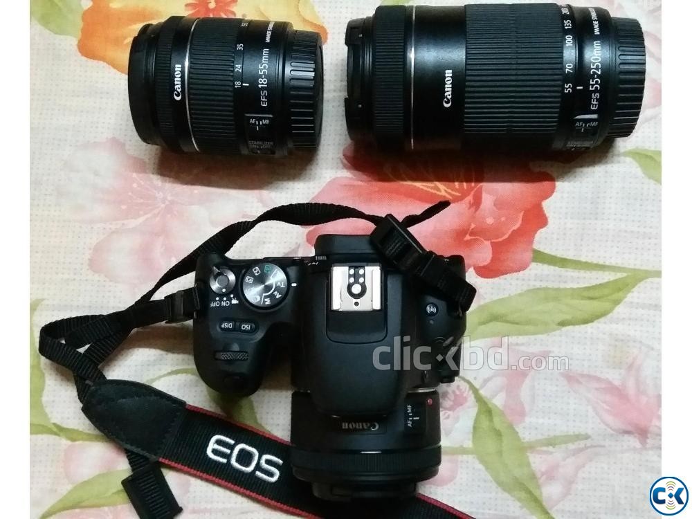 Canon 200D with 18-55mm 50mm 55-250mm lenses large image 0