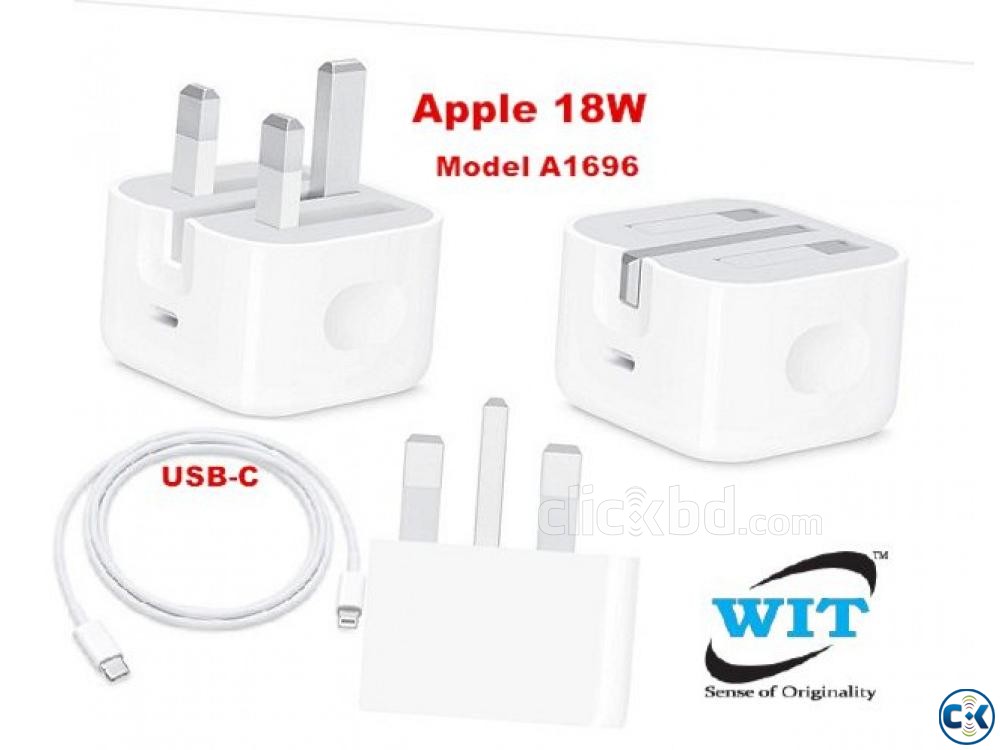 18W USB-C Apple Power Adapter Charger for iPad Pro A1696 large image 0