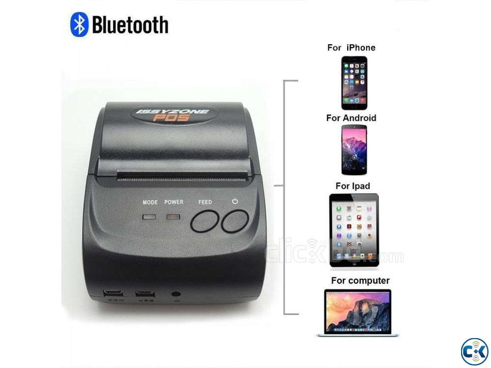 Portable mobile wireless Bluetooth Thermal printer large image 0