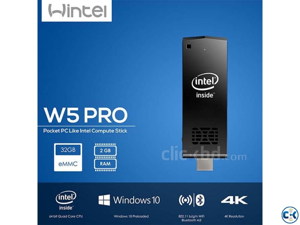 W5 PRO Pocket PC Mini PC TV Box Windows TV Box Stick large image 0