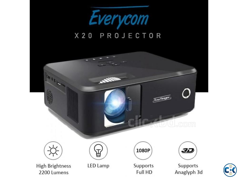 Everycom X20 Projector 3D HD Mini Projector large image 0