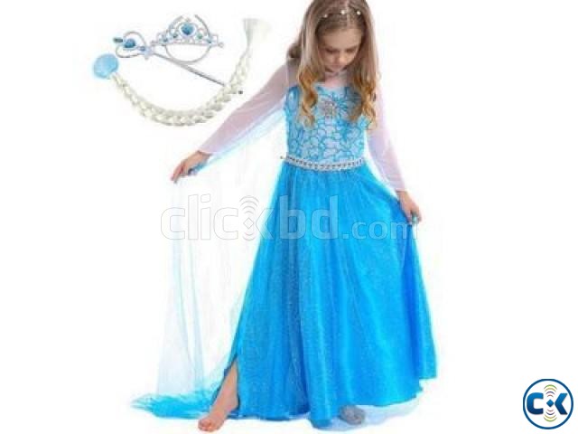 Frozen Kids Costume-Blue S Size large image 0