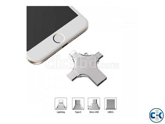 4 in 1 Pen-Drive 32GB Metal Body OTG Pendrive USB 3.0 Androi large image 0