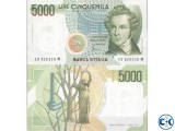 Italian Lira Card Original
