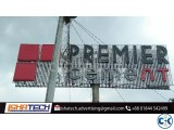 Neon Sign Billboard Premier Cement Structure with Step Board
