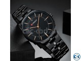 CURREN 8321 Black Stainless Steel Analog Watch For Men
