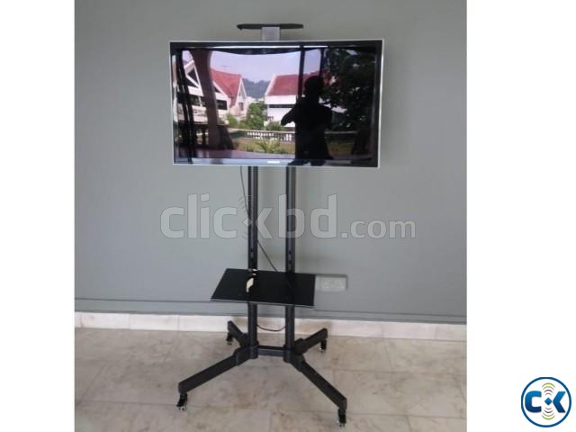 LED LCD TV Flat Panels Stand with Wheels Mobile troly large image 0