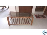 ## Shegun Wooden centre Table with glass for Drawing room