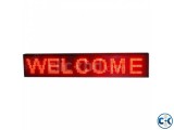 P10 Red Color Outdoor LED Moving Sign 1 Foot 4 Foot