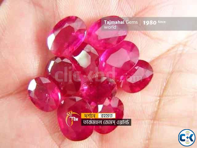 Buy Ruby Stone Manik বার্মা রুবী রত্ন পাথর - Tajmahal Gems large image 1