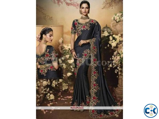 Soft Weightless Georgette Saree With Maching Blouse Piece large image 1