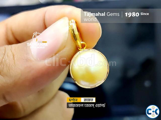 গোল্ডেন মুক্তার লকেট Mukta Pathar - Pearl Gemstone Price large image 2