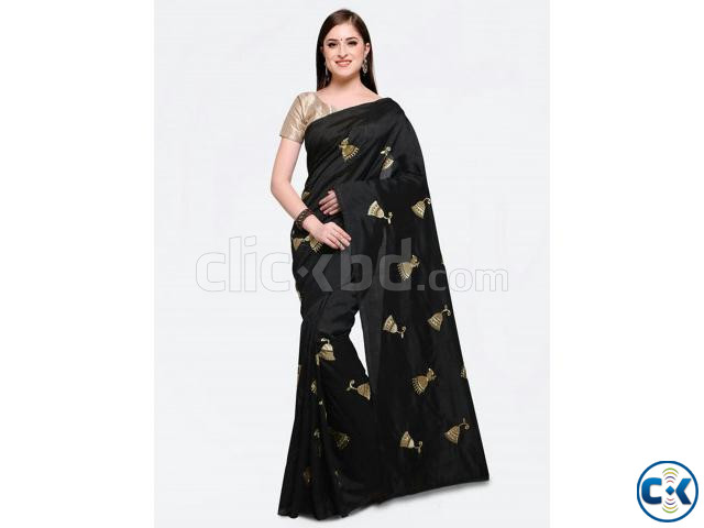 Latest Designed Luxury Exclusive Printed Silk Saree With Blo large image 0