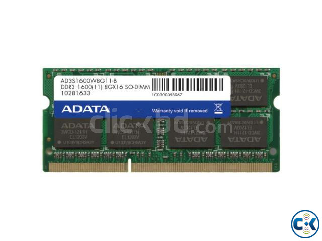 New Adata 8GB DDR3L 1600 Mhz Laptop RAM large image 1