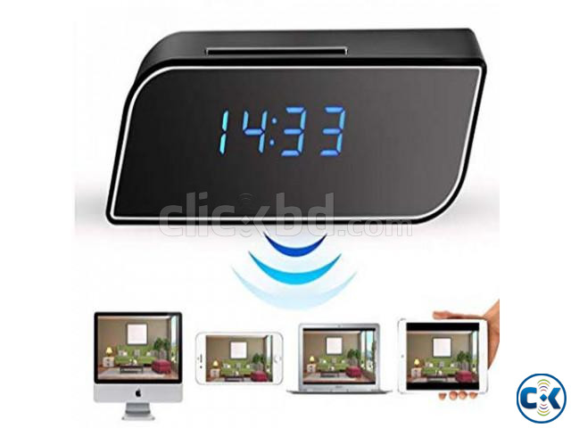 Table Clock Wifi IP Video with Voice Recorder spy camera large image 3