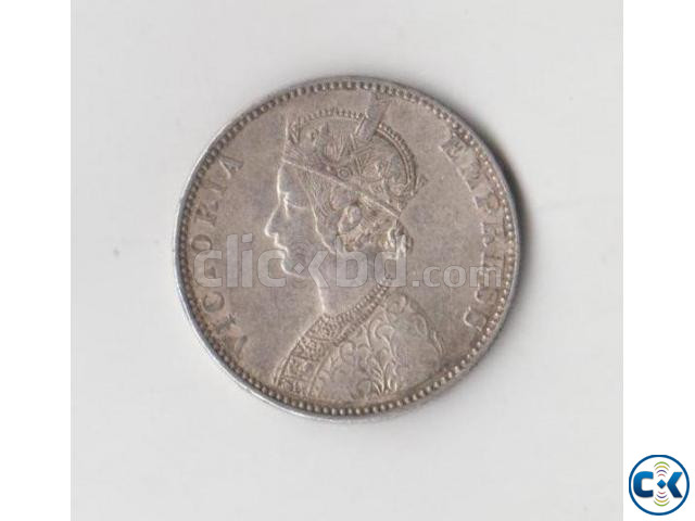 British India 1 Rupee Silver Coin 1893 large image 1
