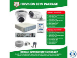 CCTV Package Hikvision 4-CH Recorder 2 Camera 500GB HDD