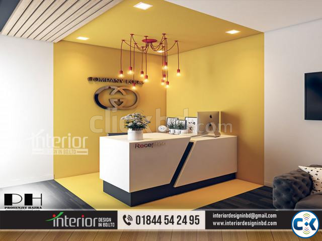 Modern reception ceiling Certain areas like the reception large image 0