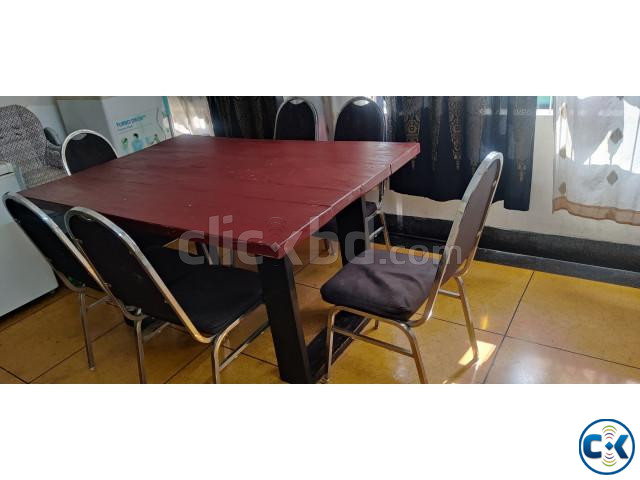 6 Seater Dining Table Set large image 1