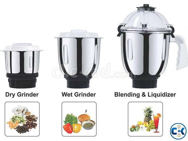 Orpat Kitchen Platinum 3 Jar 1200W Mixer Grinder Blender large image 1